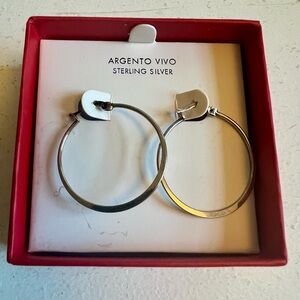 Silver hoop earrings
